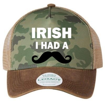 Irish I had A Mustache Funny Legacy Tie Dye Trucker Hat