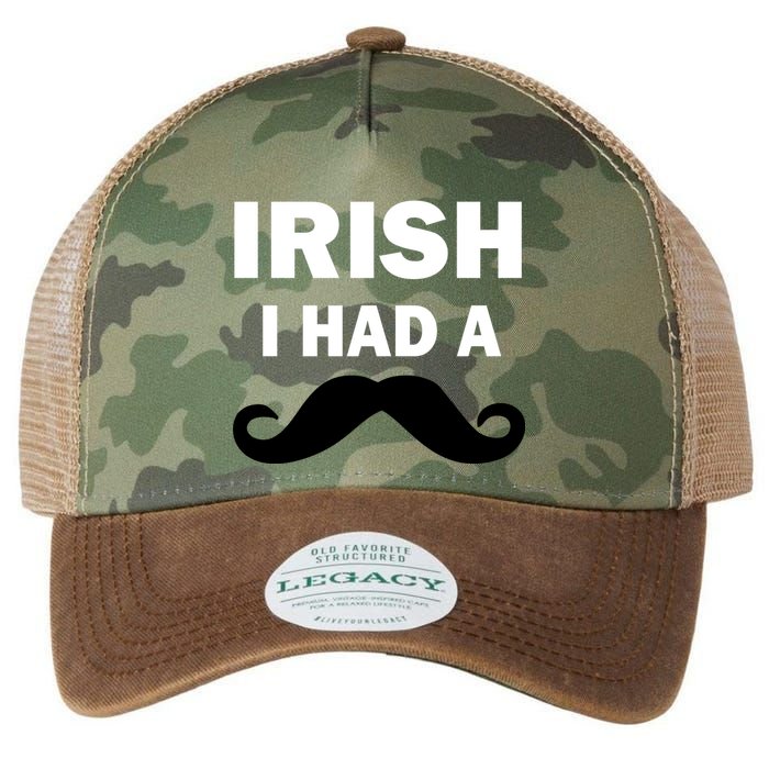 Irish I had A Mustache Funny Legacy Tie Dye Trucker Hat