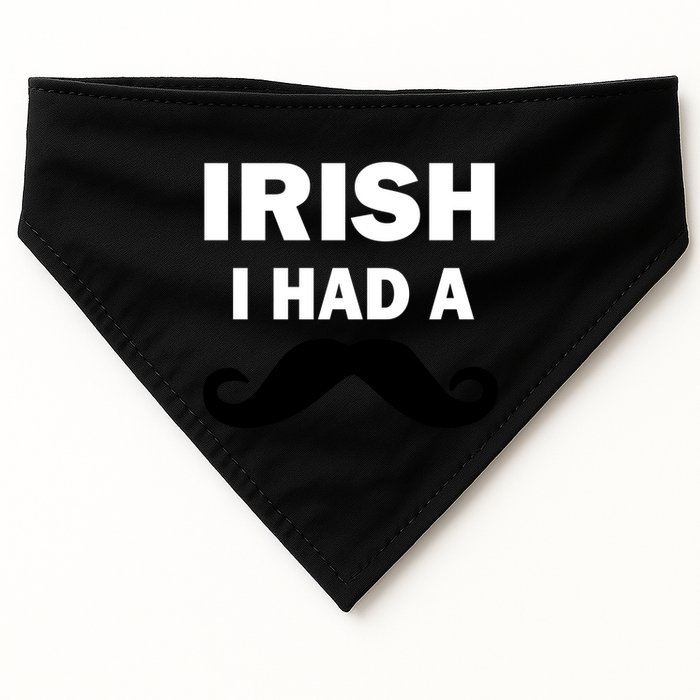 Irish I had A Mustache Funny USA-Made Doggie Bandana