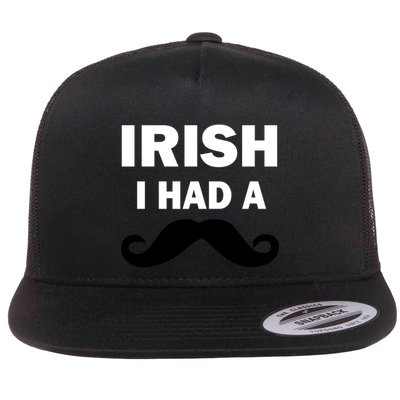 Irish I had A Mustache Funny Flatbill Hat