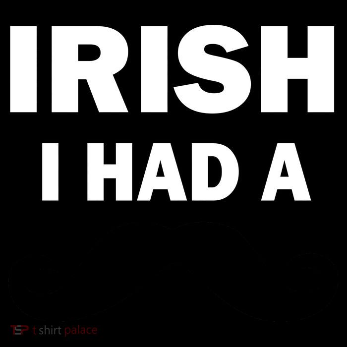 Irish I had A Mustache Funny Flatbill Hat