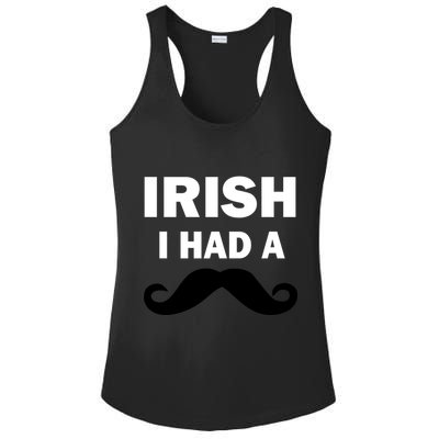 Irish I had A Mustache Funny Ladies PosiCharge Competitor Racerback Tank