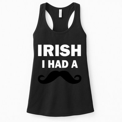 Irish I had A Mustache Funny Womens Tank Top