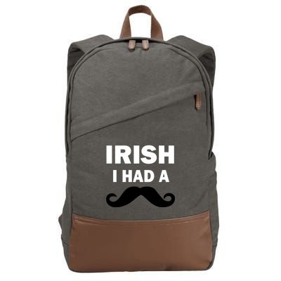 Irish I had A Mustache Funny Cotton Canvas Backpack