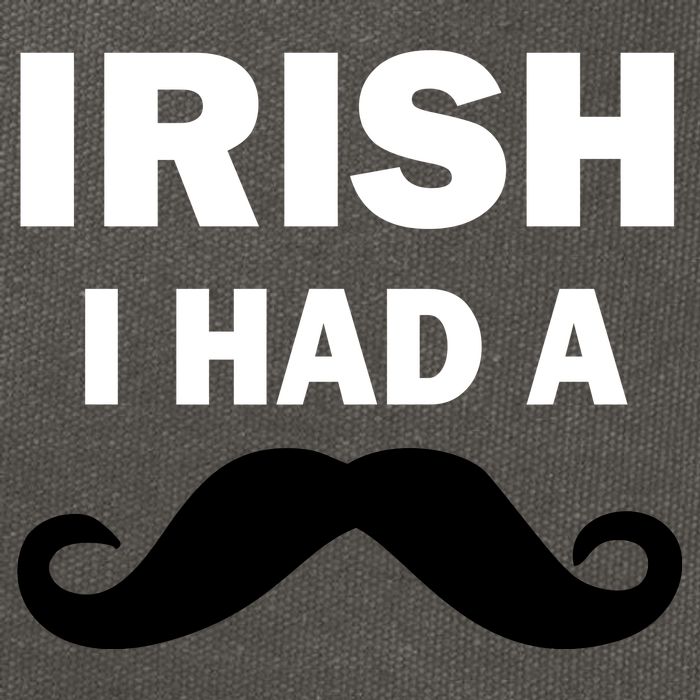 Irish I had A Mustache Funny Cotton Canvas Backpack