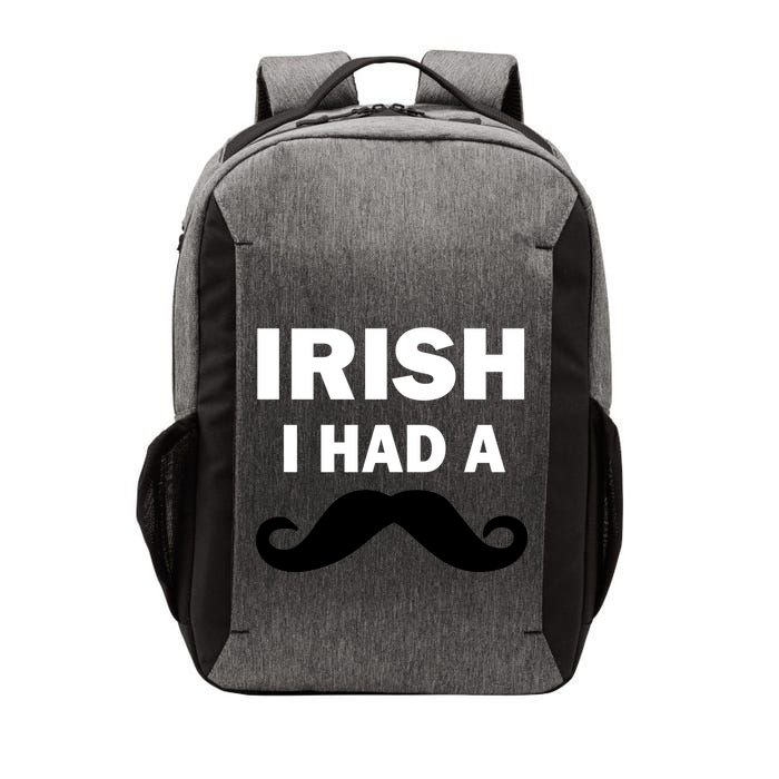 Irish I had A Mustache Funny Vector Backpack