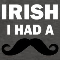 Irish I had A Mustache Funny Vector Backpack