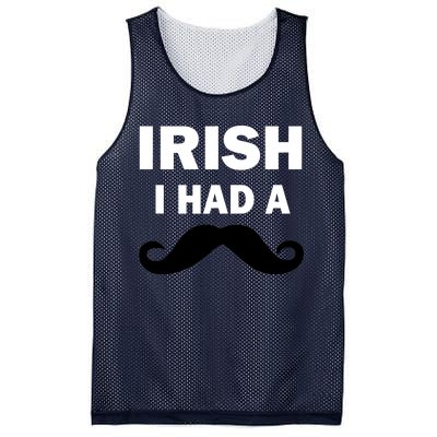 Irish I had A Mustache Funny Mesh Reversible Basketball Jersey Tank