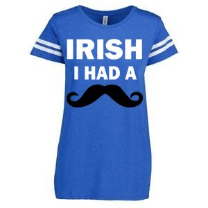 Irish I had A Mustache Funny Enza Ladies Jersey Football T-Shirt