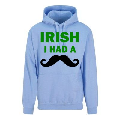 Irish I had A Mustache Funny Unisex Surf Hoodie