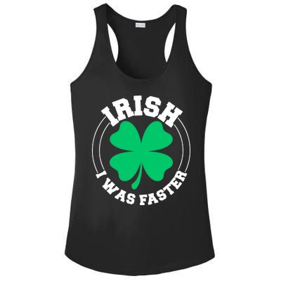 Irish I Was Faster Ladies PosiCharge Competitor Racerback Tank