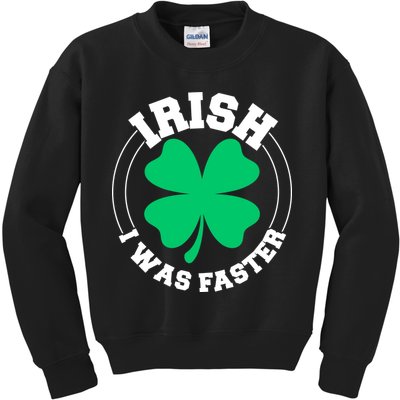 Irish I Was Faster Kids Sweatshirt
