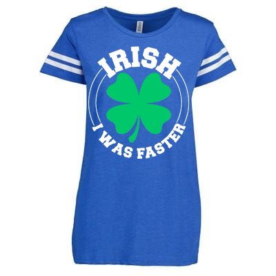 Irish I Was Faster Enza Ladies Jersey Football T-Shirt