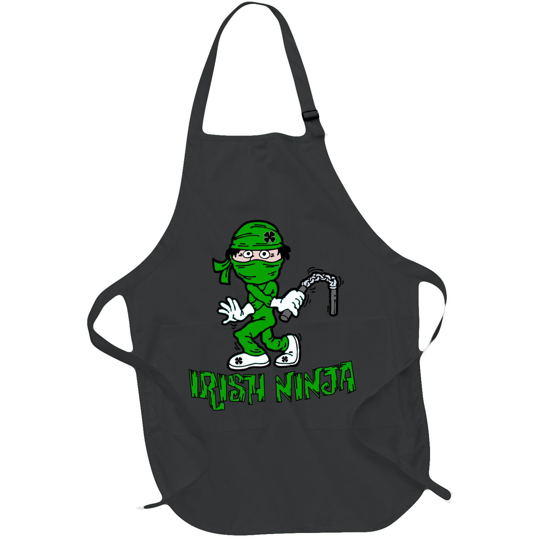 Irish Ninja St. Patricks Day Funny Apron