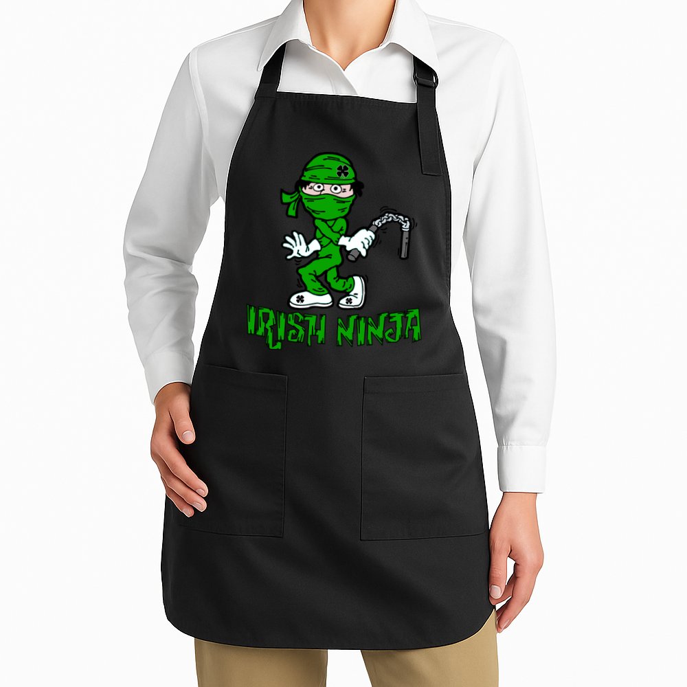 Irish Ninja St. Patricks Day Funny Apron