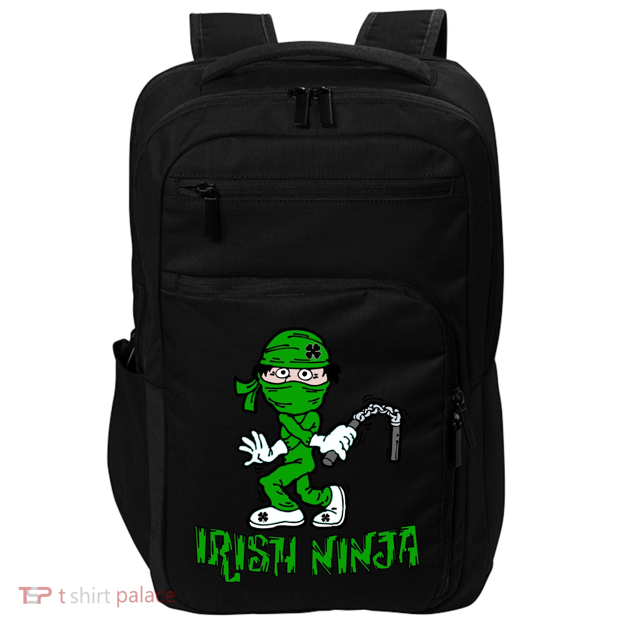 Irish Ninja St. Patricks Day Funny Impact Tech Backpack