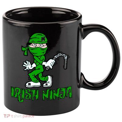 Irish Ninja St. Patricks Day Funny 11oz C Handle Ceramic Mug
