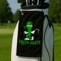 Irish Ninja St. Patricks Day Funny Golf Towel
