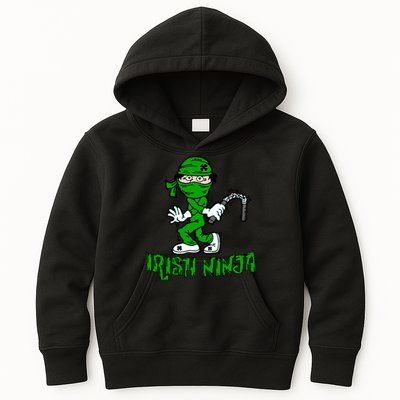 Irish Ninja St. Patricks Day Funny Kids Hoodie