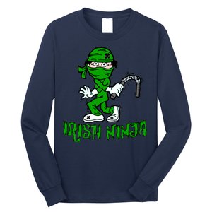 Irish Ninja St. Patricks Day Funny Long Sleeve Shirt