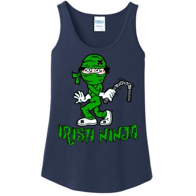 Irish Ninja St. Patricks Day Funny Ladies Essential Tank