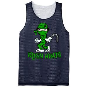 Irish Ninja St. Patricks Day Funny Mesh Reversible Basketball Jersey Tank