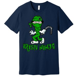 Irish Ninja St. Patricks Day Funny Premium T-Shirt