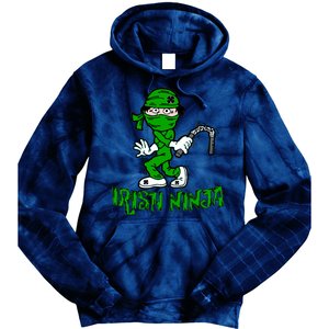 Irish Ninja St. Patricks Day Funny Tie Dye Hoodie