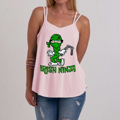 Irish Ninja St. Patricks Day Funny Women's Strappy Tank