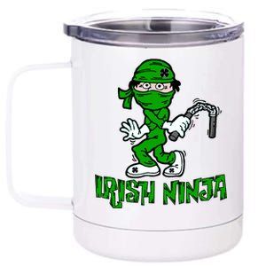 Irish Ninja St. Patricks Day Funny 12 oz Stainless Steel Tumbler Cup