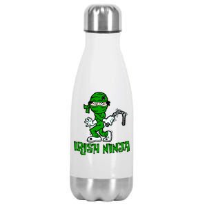 Irish Ninja St. Patricks Day Funny Stainless Steel Insulated Water Bottle