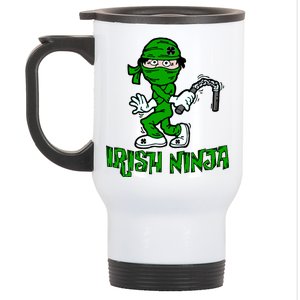 Irish Ninja St. Patricks Day Funny Stainless Steel Travel Mug