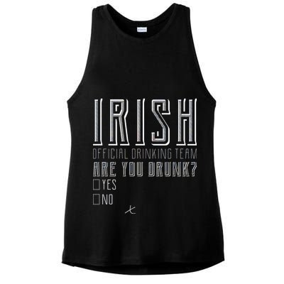 Irish Official Drinking Team Are You Drunk Ladies PosiCharge Tri-Blend Wicking Tank