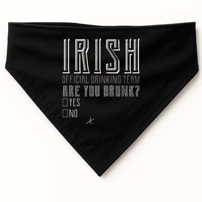 Irish Official Drinking Team Are You Drunk USA-Made Doggie Bandana