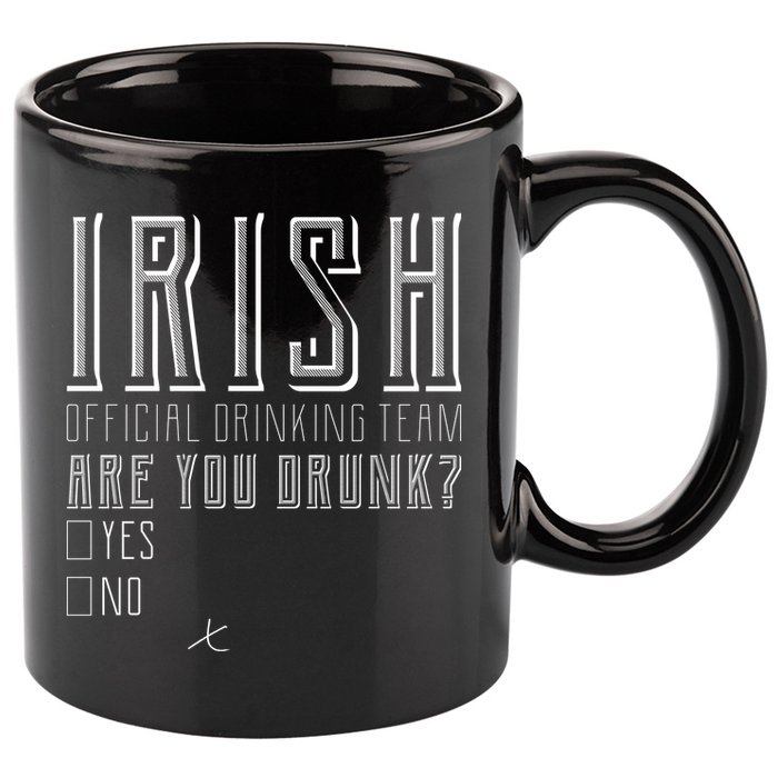 Irish Official Drinking Team Are You Drunk 11oz C Handle Ceramic Mug