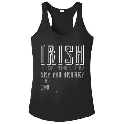 Irish Official Drinking Team Are You Drunk Ladies PosiCharge Competitor Racerback Tank