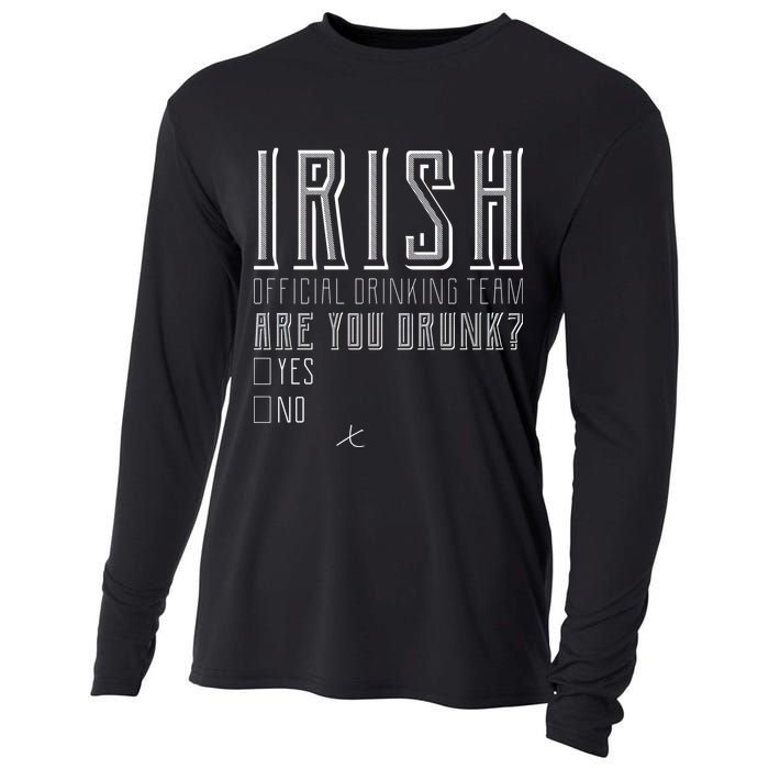 Irish Official Drinking Team Are You Drunk Cooling Performance Long Sleeve Crew