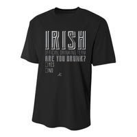 Irish Official Drinking Team Are You Drunk Youth Performance Sprint T-Shirt