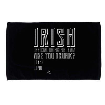 Irish Official Drinking Team Are You Drunk Microfiber Hand Towel