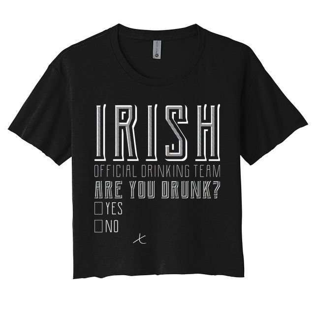 Irish Official Drinking Team Are You Drunk Crop Top
