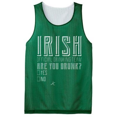 Irish Official Drinking Team Are You Drunk Mesh Reversible Basketball Jersey Tank