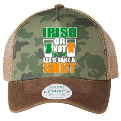 Irish Or Not Let's Take A Shot  Legacy Tie Dye Trucker Hat