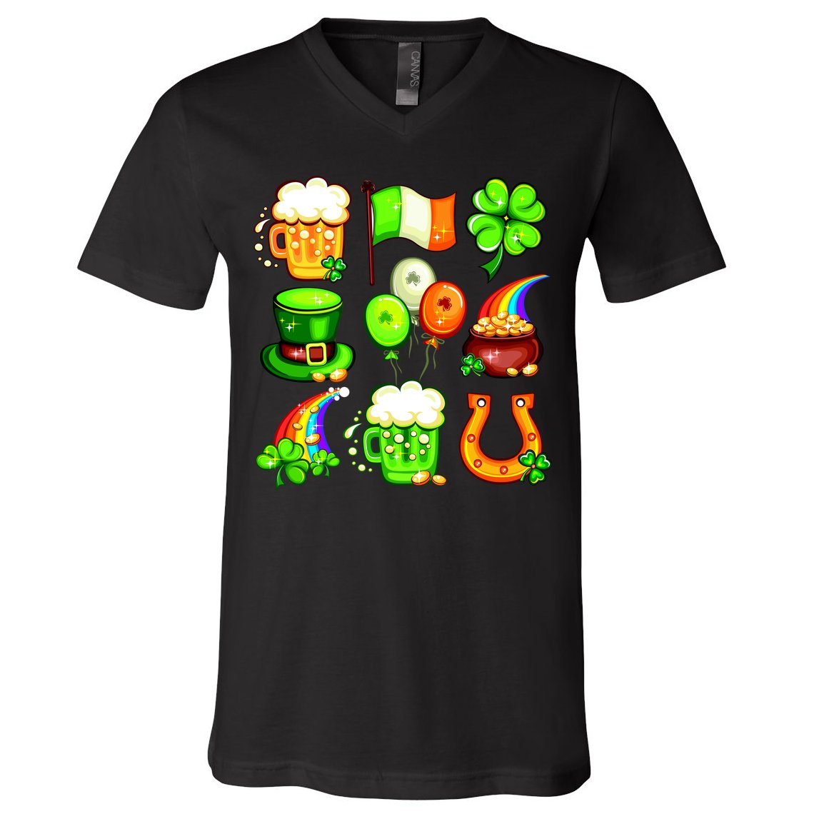 Irish Party Favors Festive St. Patrick's Day Mashup V-Neck T-Shirt