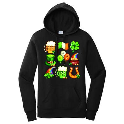 Irish Party Favors Festive St. Patrick's Day Mashup Women's Pullover Hoodie