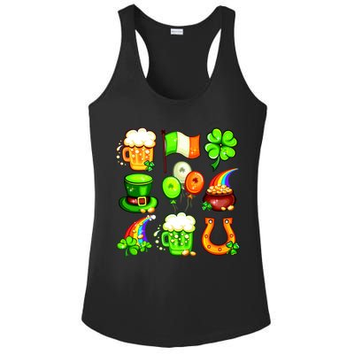 Irish Party Favors Festive St. Patrick's Day Mashup Ladies PosiCharge Competitor Racerback Tank