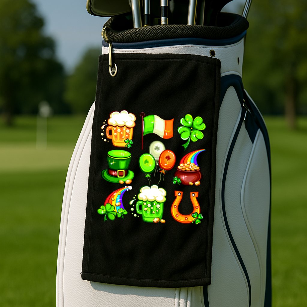 Irish Party Favors Festive St. Patrick's Day Mashup Golf Towel