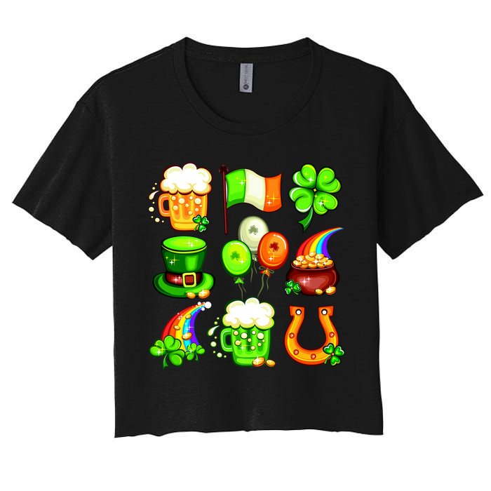 Irish Party Favors Festive St. Patrick's Day Mashup Women's Crop Top Tee