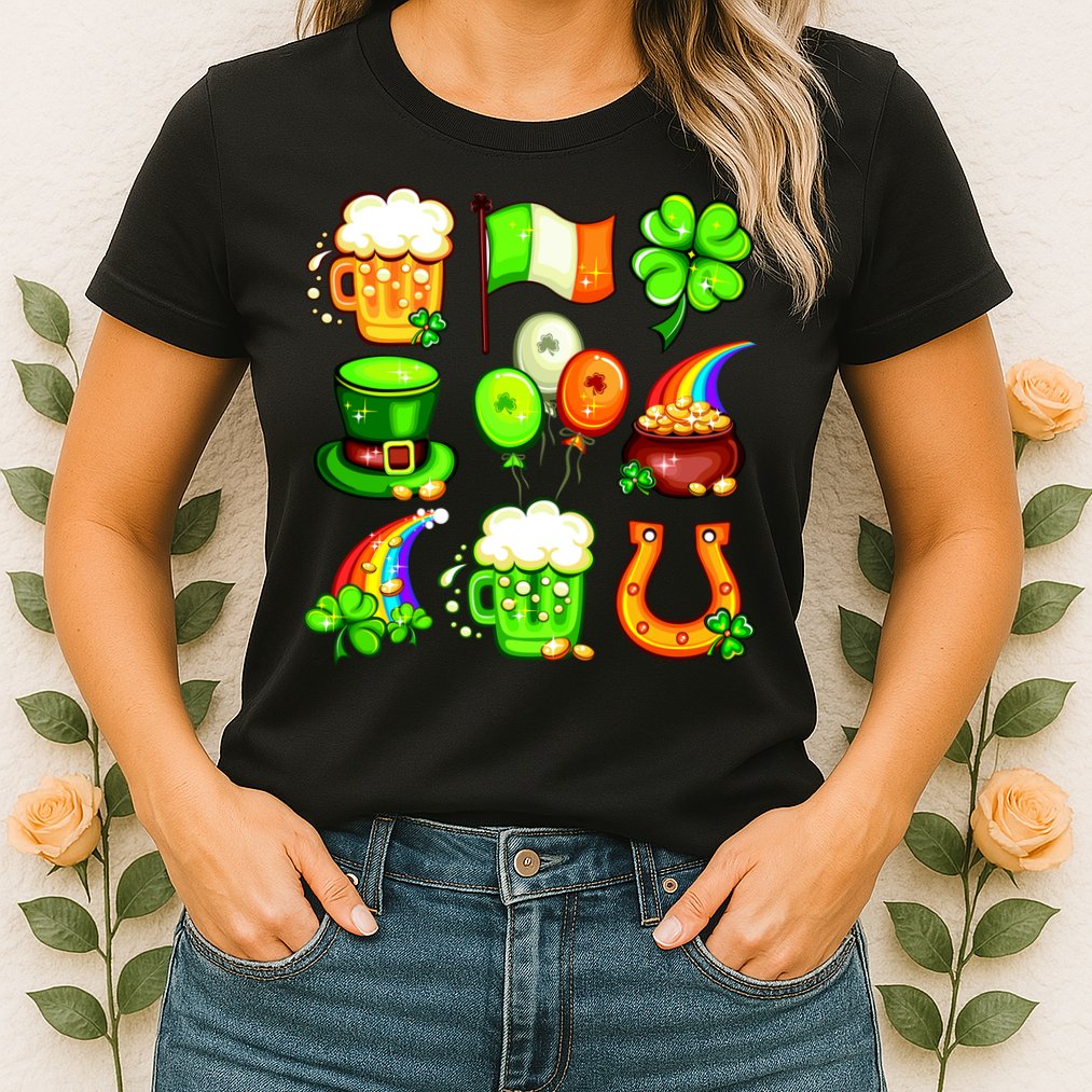 Irish Party Favors Festive St. Patrick's Day Mashup Womens T-Shirt