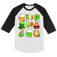 Irish Party Favors Festive St. Patrick's Day Mashup Kids Colorblock Raglan Jersey