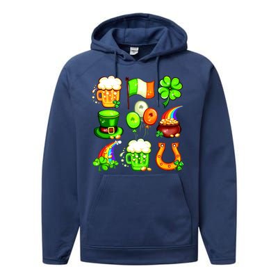 Irish Party Favors Festive St. Patrick's Day Mashup Performance Fleece Hoodie